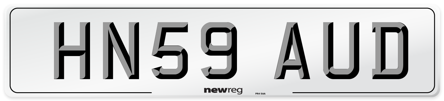 HN59 AUD Number Plate from New Reg